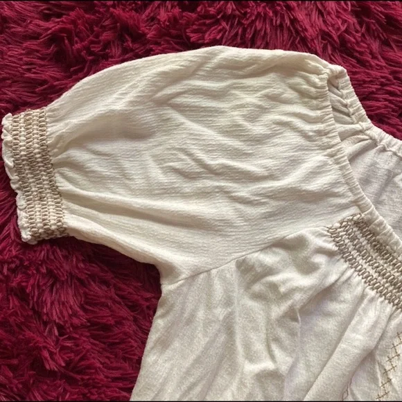 Boho cream scoop neck top - Picture 5 of 14